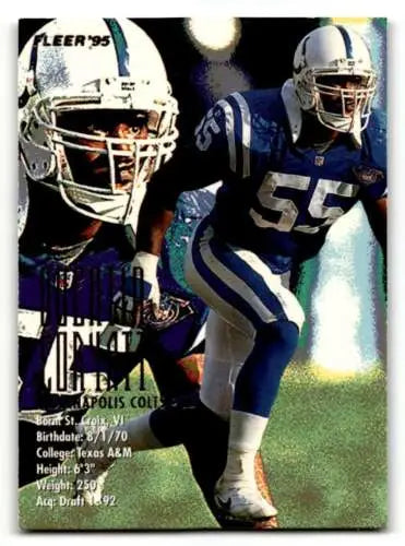 1995 Fleer #160 Quentin Coryatt Indianapolis Colts Football Card with original gloss