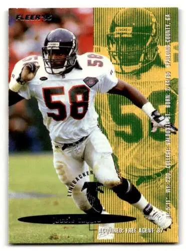 1995 Fleer #27 Jessie Tuggle Atlanta Falcons Football Card with original gloss quality
