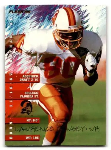 Lawrence Dawsey Tampa Bay Buccaneers football card with original gloss from 1995 Fleer