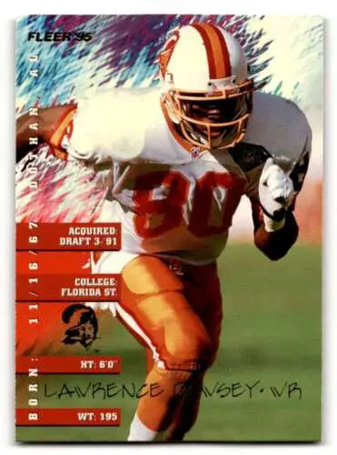 1995 Fleer #369 Lawrence Dawsey Tampa Bay Buccaneers football card with original gloss