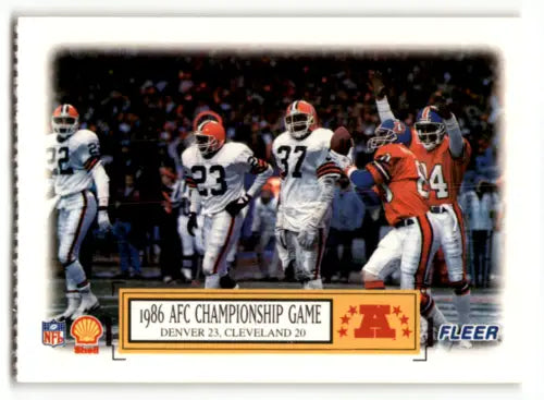 1995 Fleer Shell original gloss Football trading card AFC Championship Game Denver Broncos