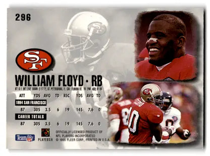 1995 Fleer Ultra #296 William Floyd NM-MT 49ers ID:70379 - Trading Cards
