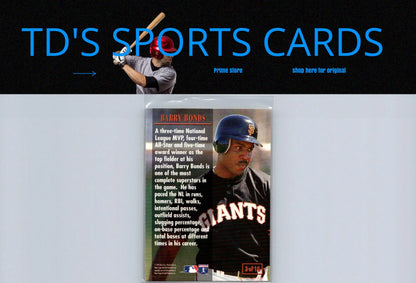 Barry Bonds baseball card from 1995 Fleer Update #3 Bonds Diamond Tribute series