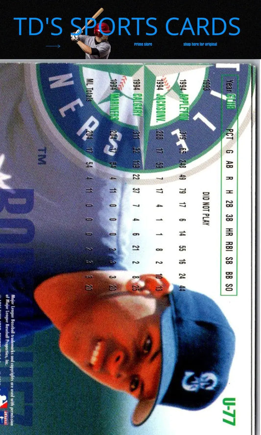 1995 Fleer Update #U-77 Alex Rodriguez Baseball Card for trading card collectors