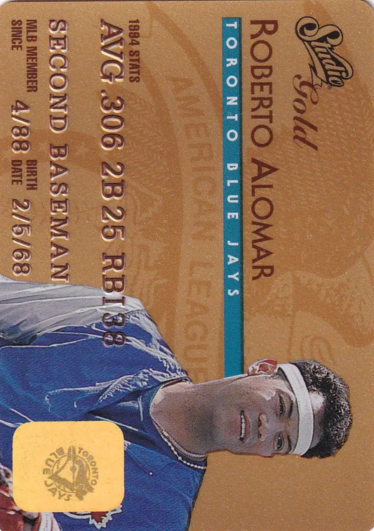 Basketball trading card featuring player in blue jersey on a gold-brown background