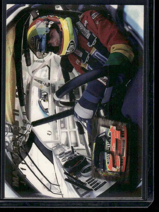 Maxx Jeff Gordon race car driver in full gear inside cockpit for 1995 MAXX Jeff Gordon #236 Auto Racing