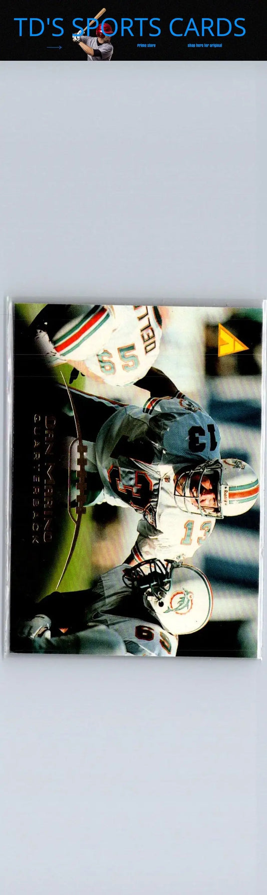 Football player sports card featuring Dan Marino from 1995 Pinnacle #22