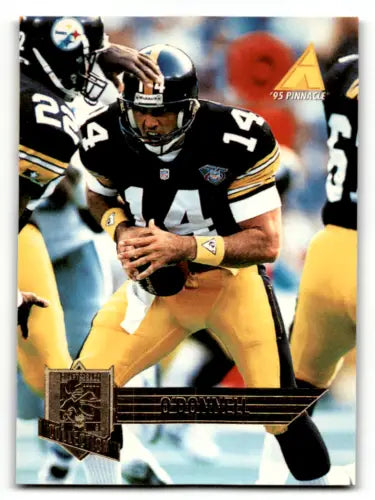 Neil O’Donnell football card from 1995 Pinnacle Club Collection with original gloss finish