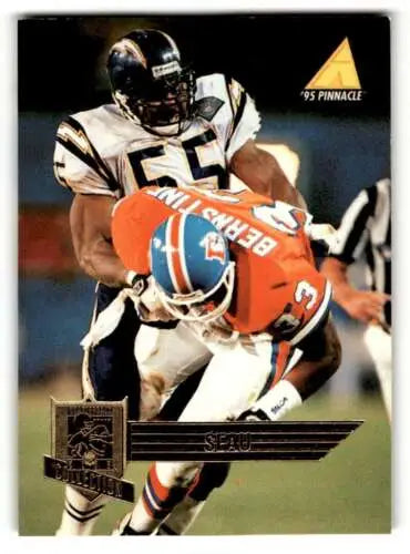 1995 Pinnacle Club Collection Junior Seau San Diego Chargers original gloss football card