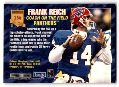 Frank Reich Carolina Panthers card from 1995 Pinnacle Club Collection with original gloss