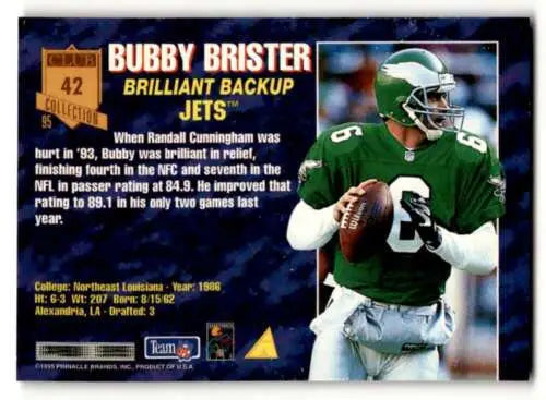 1995 Pinnacle Club Collection #42 Bubby Brister New York Jets football card original gloss