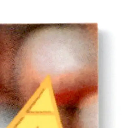 Yellow warning sign over blurry background on Pinnacle Football NFC Checklist Trophy