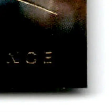 Dark-colored Pinnacle Football NFC Checklist Trophy with golden diagonal line and text