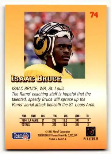 1995 Playoff Prime #74 Isaac Bruce NM original gloss Louis Rams football card