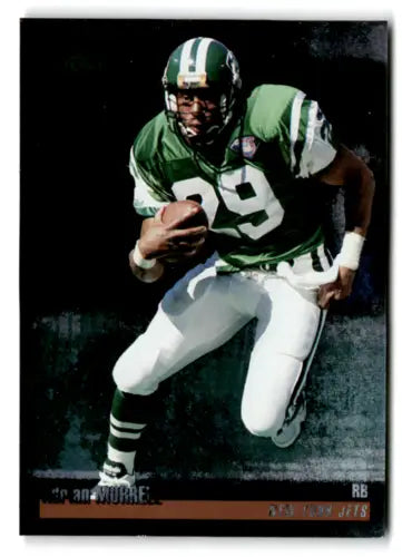 Football player in action showcasing 1995 Pro Line Silver Adrian Murrell NM NY Jets card