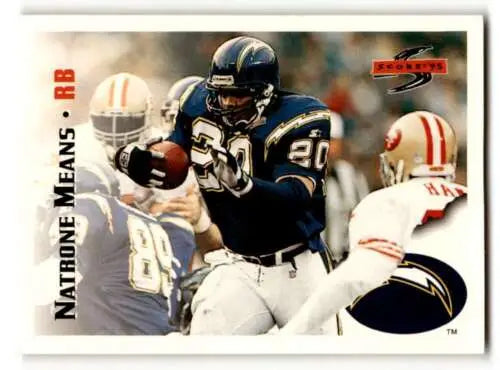 1995 Score #76 Natrone Means San Diego Chargers Football Card with original gloss finish