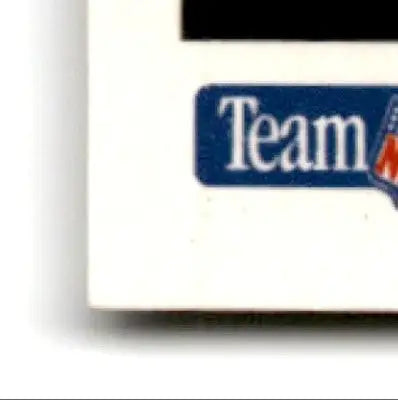 White rectangular object with blue Team logo on 1995 Score Football Steve Young San Francisco 49ers