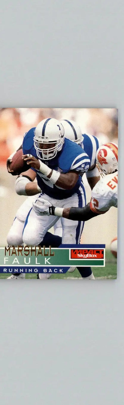 SkyBox Impact Marshall Faulk trading card from 1995 SkyBox Impact #64 Indianapolis Colts