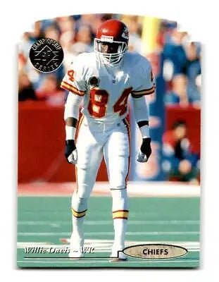 Football player trading card featuring 1995 SP Championship Willie Davis Die Cuts