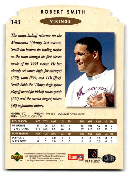 1995 SP Championship #143 Robert Smith Die Cuts - Trading Cards