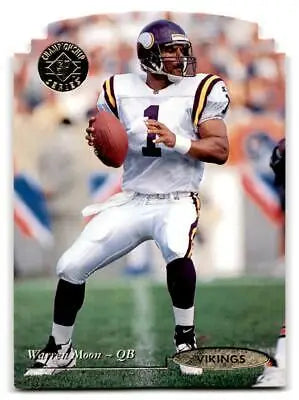 Warren Moon football card from 1995 SP Championship #147 Moon Die Cuts collection