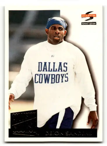 1995 Summit #138 Deion Sanders NM-MT Cowboys football card with original gloss finish