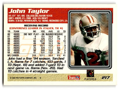 1995 Topps #217 John Taylor - Trading Card