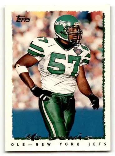 1995 Topps #385 Mo Lewis New York Jets Football Card with original gloss and great condition