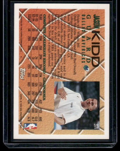 1995 Topps Jason Kidd #371 Basketball - Basketball Card