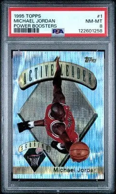 1995 Topps Power Boosters Michael Jordan #1 Basketball PSA 8