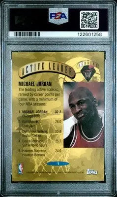 1995 Topps Power Boosters Michael Jordan #1 Basketball PSA 8