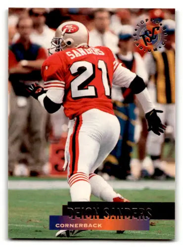 1995 Topps Stadium Club #150 Deion Sanders football card with original gloss in NM-MT condition