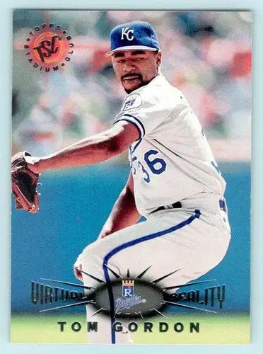 Tom Gordon baseball card from 1995 Topps Stadium Club Virtual Reality Royals