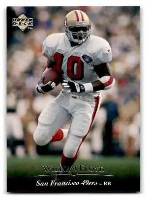 Football player in action on 1995 Upper Deck #268 William Floyd trading card