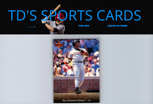 Barry Bonds 1995 Upper Deck #335 baseball card featuring iconic player action shot