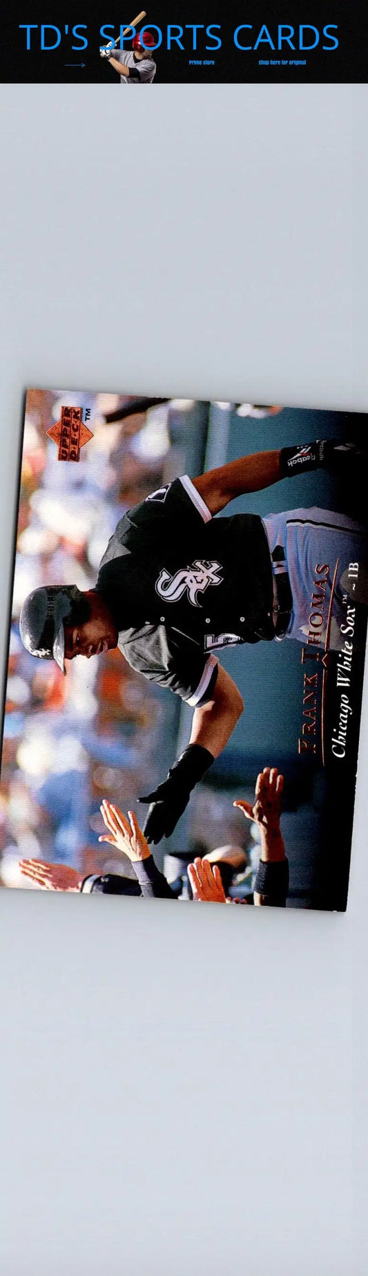1995 Upper Deck #435 Frank Thomas Electric Diamond baseball card showcasing Frank Thomas