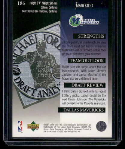 1995 Upper Deck Michael Jordan’s Draft Analysis Jason Kidd #186 Draft Analysis - Trading Card