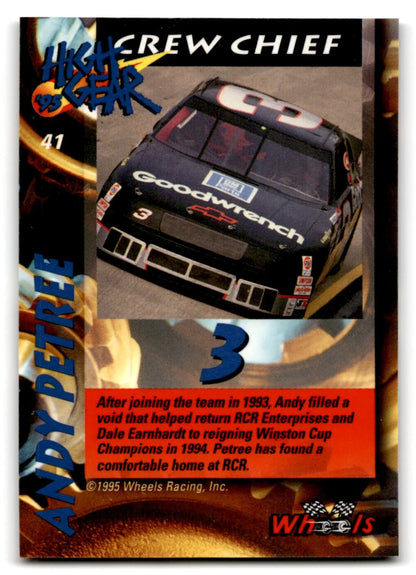1995 Wheels Racing High Gear Andy Petree #41 - Racing Collectible