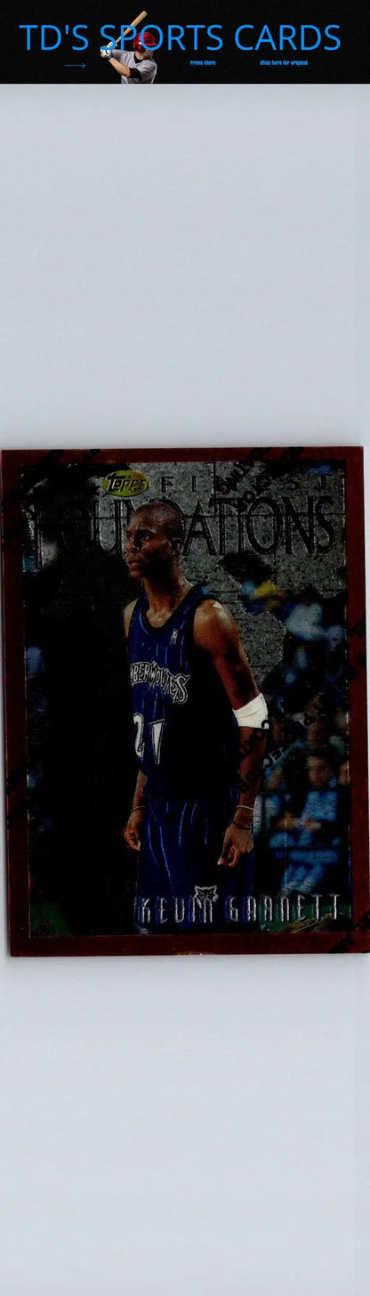 1996-97 Finest #205 Kevin Garnett Trading Card featuring iconic basketball memorabilia