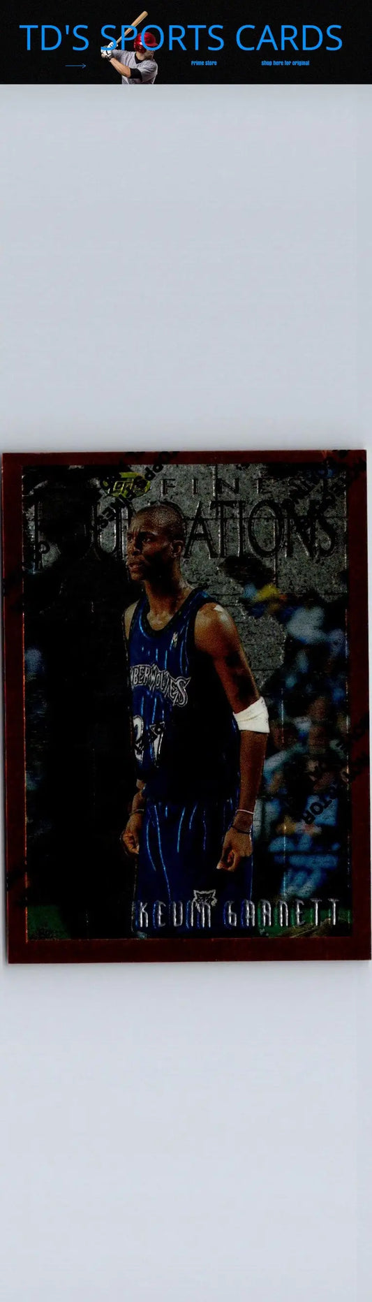 1996-97 Finest #205 Kevin Garnett Basketball Trading Card for collectors