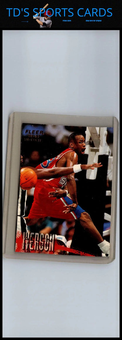 1996-97 Fleer European #265 Allen Iverson trading card in mint condition