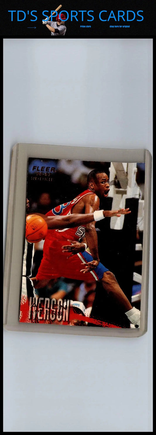 1996-97 Fleer European #265 Allen Iverson trading card in mint condition