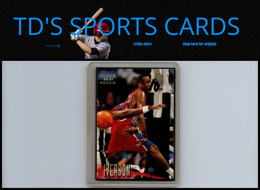 1996-97 Fleer European #265 Allen Iverson rookie trading card for collectors