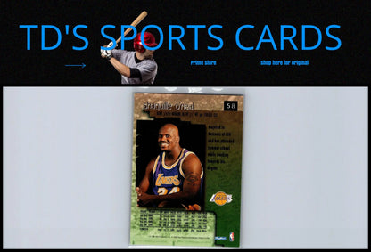1996-97 SkyBox Premium #58 Shaquille O’Neal trading card showcasing basketball star