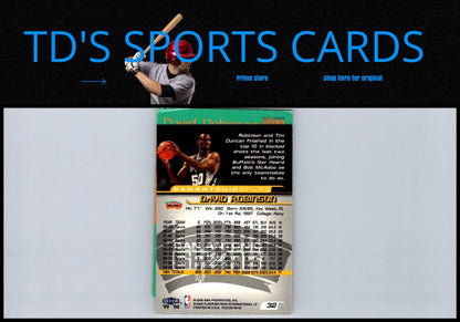 1996-97 SkyBox Premium TT6 David Robinson basketball card featuring Triple Threats design