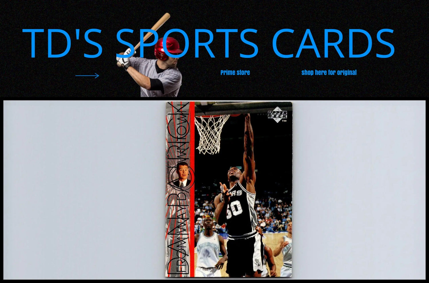 Basketball trading card of David Robinson from 1996-97 Upper Deck #354