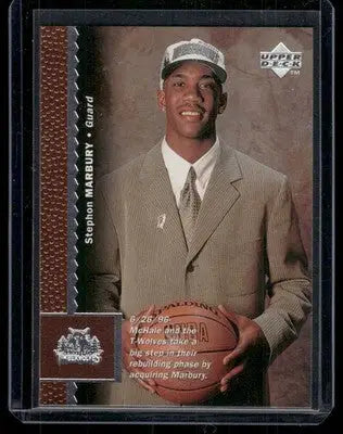 Upper Deck Stephon Marbury basketball card from 1996-97 Upper Deck collection