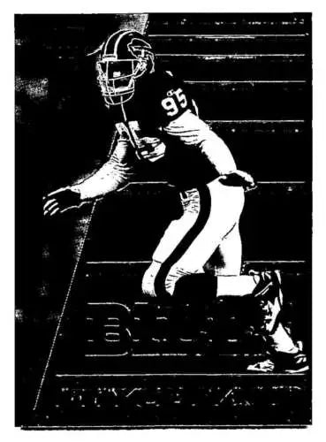 Football player in action on 1996 Bowman’s Best Bryce Paup Buffalo Bills card NM