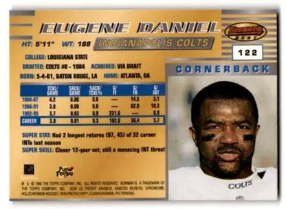 Original gloss 1996 Bowman’s Best #122 Eugene Daniel Indianapolis Colts football card