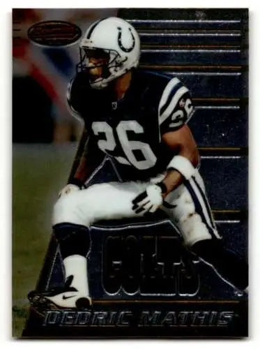 1996 Bowman’s Best #156 Dedric Mathis Indianapolis Colts Football Card original gloss